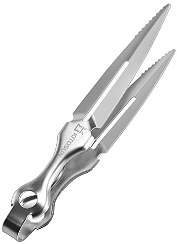Pinzette per Carboncini Narghilè - Kitosun Accessori per Narghilè Pinza per Carbone in Acciaio Inossidabile 22 cm Lungo per Barbecue da Cucina Robusta e Resistenta al Calore e Alla Ruggine 1 pezzi