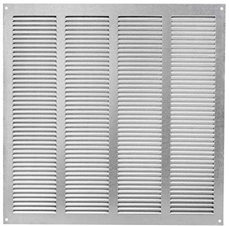 Griglia di ventilazione e aspirazione dell’aria con montaggio ad incastro, ideale come protezione contro gli insetti, da 400 x 400 mm, zincata