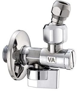 Kiamami Valentina - Rubinetto Sottolavabo a Sfera Cromato | Con Filtro e Snodo | Rosone Inox e Maniglia ABS | Facile Installazione | Made in Italy