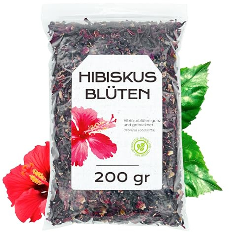 Fleurs Hibiscus Séchées 200gr - Hibiscus Fleur - Tisane Hibiscus - Hibiscus - The Hibiscus - Hibiscus Fleur en Vrac (200 gr)