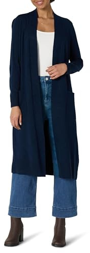 Amazon Essentials Cardigan Leggero con Lunghezza a Spolverino, Vestibilità Classica Donna, Blu Marino, XXL