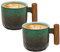 Gute 2er Set Espressotassen (grün)