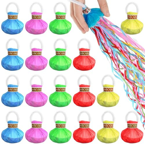 TTYSHIP® 20 Stück Wurf Luftschlangen, Wurf Luftschlangen Bombe für Geburtstag Hochzeiten Weihnachten Karneval Abschlussfeier (Mehrere Farben)