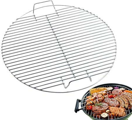 Grille Ronde Barbecue 44 cm Grille De Cuisson BBQ Barbecue Rond Grill En Acier Inoxydable Pour Extérieur Jardin Camping Pique-nique