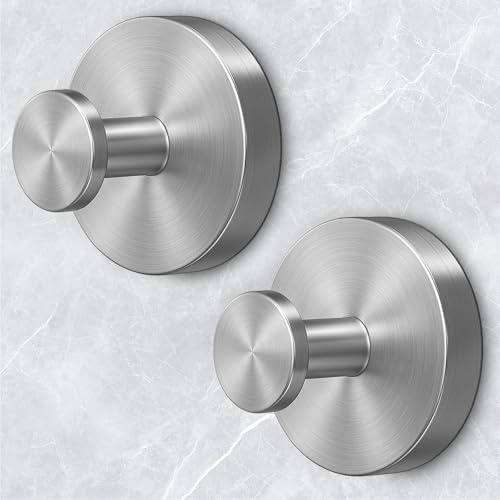 WingWider Shower Hooks for Inside Shower,Heavy Duty 15lbs Large Suction Cup Hooks for Shower,Removable Towel Hooks for Bathrooms,2 Packs(Silver)