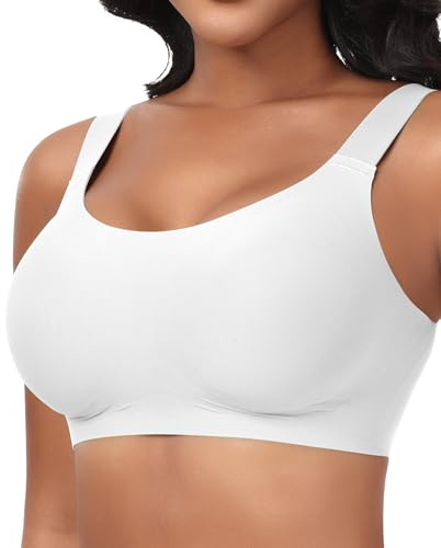 Ganado Jelly Bras for Women Non Wired Seamless Bra | Padded, Wireless, Gel, Support for Large Breasts, Full Coverage, Wirefree, Push Up, Tshirt Bra, Comfort Everyday Bras