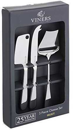 Viners Select 3 Piece 18/0 Silver Stainless Steel Cheese Set