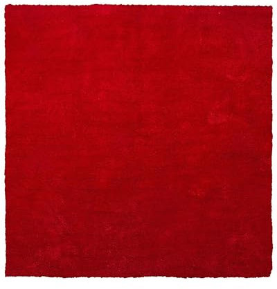 Teppich quadratisch 200 x 200 cm rot getuftet Shaggy Hochflor Modern Demre
