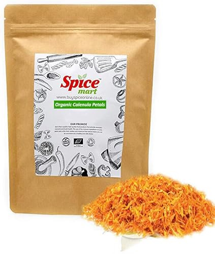 Organic Herbs | Herbal Tea Infusion Premium Quality by Spice Mart® Free UK P&P 50g-450g (50 Grams, Calendula Petals)