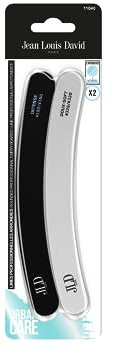 Jean Louis David - Limes à ongles professionnelles - Limes arrondies - Pour limer, affiner et arrondir l'ongle - Lot de 2