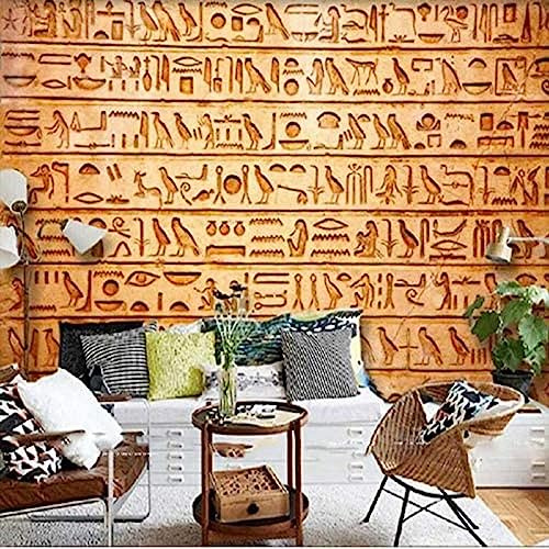 Papel tapiz 3D Mural Antiguo Egipto Cultura de celebridades Resumen Sala de estar Dormitorio Papel tapiz de fo Decoración Fotomural Sala De Estar Pared Pintado Papel Tapiz No Tejido-200cm×140cm