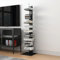 [en.casa] Standregal Eksjö CD DVD Regal in schmaler Leiterform mit 10 Ablagen Bücherregal für Wohn- und Schlafzimmer Büro 150 x 39 x 39 cm Schwarz