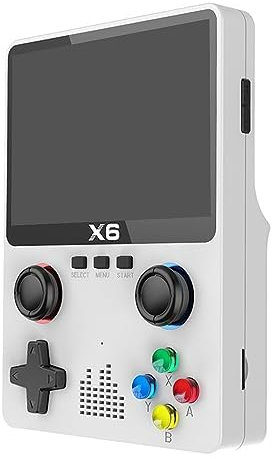 X6 Handheld Games Consoles, 32Bit Gameboy Emulator Built In 10000+ Games, Support 11 Emulators,TF Card Expansion, 3.5 Inch HD Screen Hand Held Game Consoles Supports Two-Player