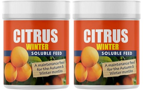 ZOPPER 2 x Citrus Tree Food Winter Feed Plant Fertilizer Soil Fruit Orange Lemon 200g Soluble Powdered Fertilizer Feed Promote Strong & Healthy Growth and Improve Fruiting.