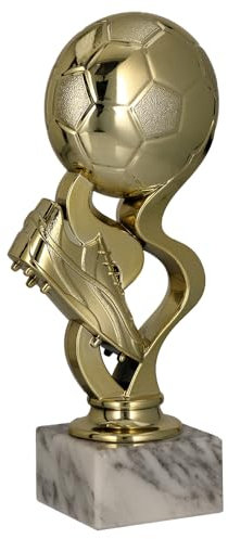 Larius Fußball Pokal Ehrenpreis Trophäe - ST4 (ohne Wunschtext, Gold)
