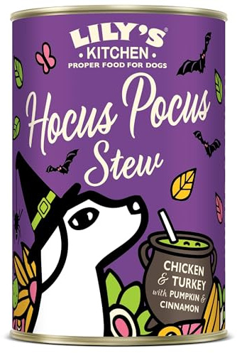 Lily's Kitchen Made with Natural Ingredients Halloween Hocus Pocus Stew with Chicken Adult Wet Dog Food 6 x 400g