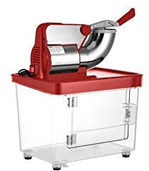 Macchina elettrica for cono di neve Tritatutto for tritaghiaccio Granizing Frullatore for vetro Mixer Chopper Acciaio inossidabile Raffreddamento più freddo Commerciale Per principianti(Rot)