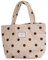Csafyrt Süße Einkaufstasche für Mädchen Cord -Handtasche mit kleinem Punkt Retro -Einkaufstasche Bento Lunchtasche für Mädchen Geschenk 30 * 21 * 10 Beige