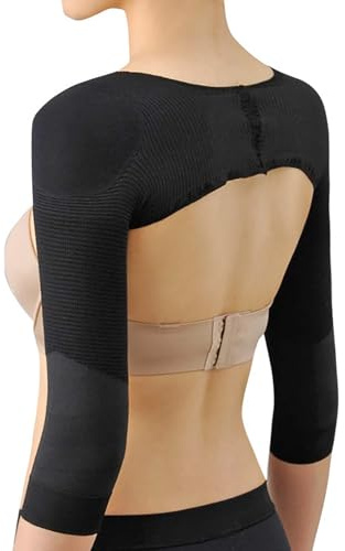 KBOPLEMQ Femmes Shaper d'avant-bras, Manchons de compression corporelle, Correction du dos, Protection des épaules, Manches de posture, Correcteur de posture, Shaper de bras minceur, Shapewear de bras