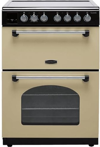 Rangemaster Classic 60 CLA60ECCR/C 60cm Electric Cooker with Ceramic Hob - Cream/Chrome - A/A Rated