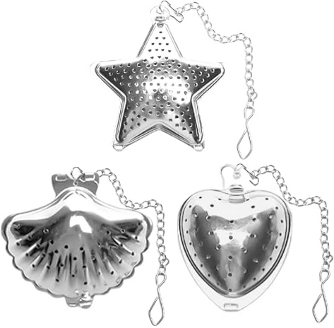 UBSIUH 3 Pieces Of Chain Tea Filter, Stainless Steel Tea Filter, Creative Tea Brewer, Tea Accessories, Kitchen Tools.