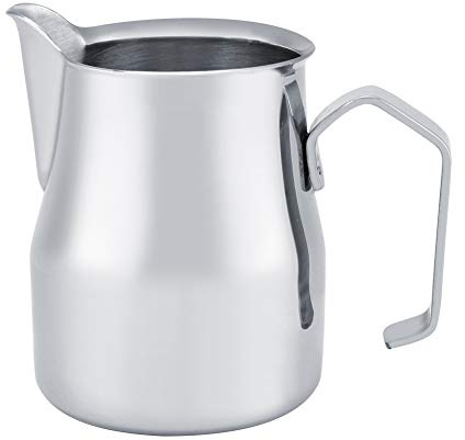 Tissting de Acero Inoxidable para Espuma de Leche, Jarra para Latte Art con Base Estable y Pico Diseño Aguila para Preparación de Café y Bebidas (550ML)