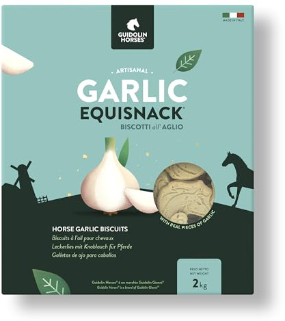 GUIDOLIN EQUISNACK Garlic Treats for All Classes of Horses, No Sugar Added, Handmade in Italy - 5,51 LB