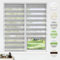 HOMEDEMO Doppelrollo Klemmfix ohne Bohren & mit Bohren, Rollos für Fenster und Tür, Grau, 45x150cm(BxH), Duo Rollo Klemmrollo lichtdurchlässig, Fensterrollo Sichtschutz