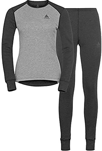 Odlo Thermounterwäsche Damen Active Warm I Langarm Thermoshirt und Thermo Leggings I Warme Skiunterwäsche Thermounterwäsche Set I Damen