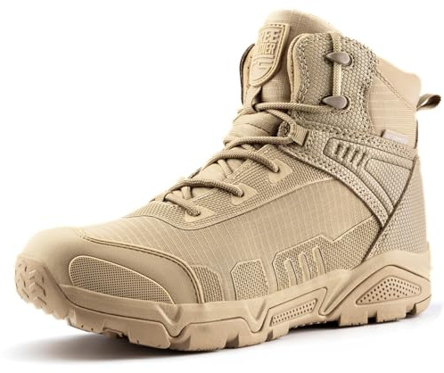 FREE SOLDIER Botas de Escalada Impermeable Tacticas Hombre Botas Militares Transpirables Botas de Seguridad Hombre Trabajo Ligeros Zapatos de Montaña Trekking()