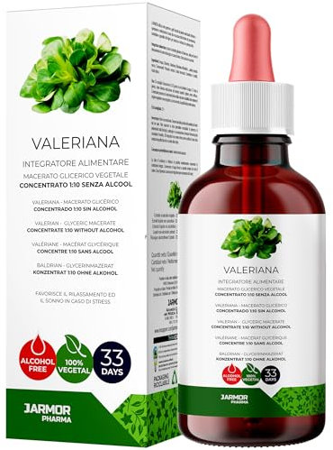 Baldrian Tropfen 100 Ml Hochdosiert, Valerian Stark Für Die Nacht, Ruhiger Schlaf und Innere Ruhe, Nahrungsergänzungsmittel Glycerin Macerate Pflanzlich, J.Armor Pharma Vegan