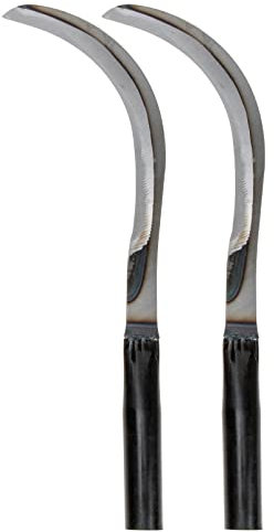 Herramientas de mano Azada de jardín Herramienta multiusos 2 piezas Hoz de cosecha Guadaña de desmalezado agrícola Jardinería Siega Hoz de acero al manganeso Hoz de mano Herramientas manuales Azada de