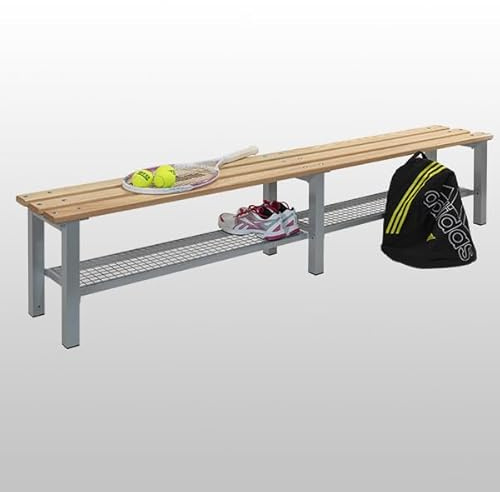 2000mm Long Changing Room Bench with Shoe Shelf 300mm deep