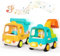 MOONTOY Baby Spielzeugautos ab 1 Jahr, Push and Go Baufahrzeuge für 1 2 3 4 Jahr Jungen Mädchen, Inklusive Bagger und Kipper mit Musik und Lichtern,Spielzeug Autos Geschenke für Kinder 1 Jahr