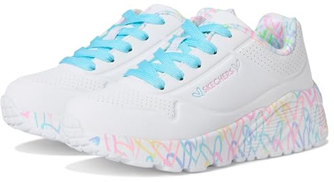 Skechers UNO Lite 314976L-WPTQ, Girl Sneakers,Sports Shoes, White, 36 EU
