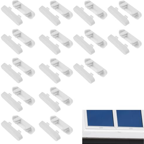 30Pcs Weep Hole Covers, 25mm Window Drainage Caps for UPVC Windows, PVC Door Window Vent Cover Caps, White Window Sill Replacement Drainage Hole Covers, Decorative Window Caps