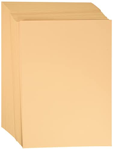 folia 6442 - Tonpapier apricose, DIN A4, 130 g/qm, 100 Blatt - zum Basteln und kreativen Gestalten von Karten, Fensterbildern und für Scrapbooking