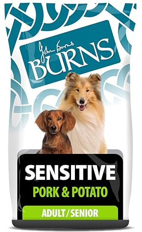 Burns Pet Nutrition Hypoallergenic Complete Dry Dog Food Adult and Senior Dog Sensitive with Pork and Potato 2 kg