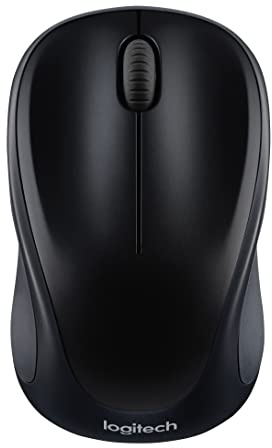 Logitech M317 Wireless Mouse, 2.4 GHz with USB Receiver, 1000 DPI Optical Tracking, 12 Month Battery, Compatible with PC, Mac, Laptop, Chromebook - Black