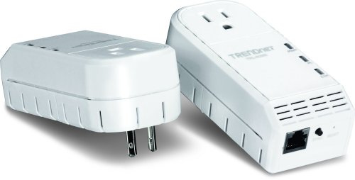 TRENDnet TPL-402E2K 500 Mbps Powerline AV Adapter Kit with Bonus Outlet