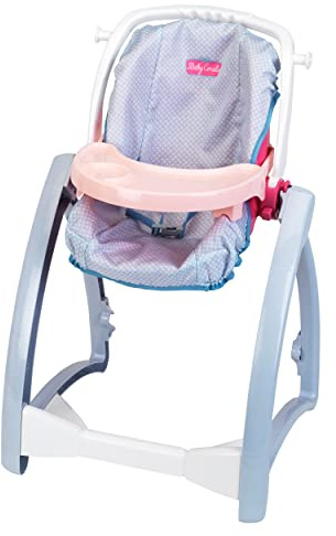 Theo Klein 1682 Baby Coralie Puppen-Hochstuhl | Vier Ausrichtungen: Hochstuhl, Schaukel, Wiege und Trage | Maße: 37 cm x 41 cm x 65 cm | Spielzeug für Kinder ab 3 Jahren