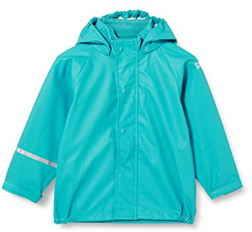 CareTec Unisex Kids Rain - Pu W/O Fleece Waterproof Jacket, Turquoise Blue (968), 104 UK