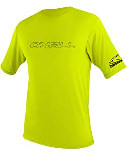O'Neill Wetsuits Unisex-ungdom herr basic skinn kortärmad solskjorta hudutslag väst, lime, 12