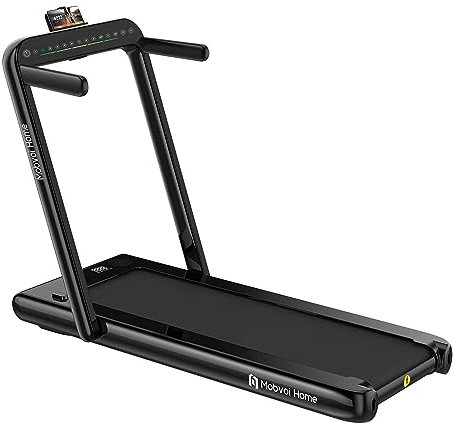 Mobvoi Home Laufband für Zuhause Klappbar 2,25 Ps Elektrisch Walking pad 12 KM/H eingebauter Bluetooth-Lautsprecher Fernbedienung Lauf- und Laufgerät für Heimfitnessübungen,Schwarz