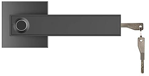 Blocco delle Impronte digitali, Maniglia della Porta biometrica, Facile Installazione antifurto Senza Chiave, Digitale con Tastiera Touch Screen Serratura Intelligente per casa, Ufficio, Hotel, Nero