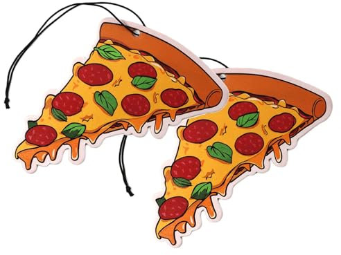 Set di 2 Deodorante per ambienti Tuning, albero profumato per auto, pendente profumato per auto (2x Pizza)