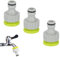 3Stk Wasserhahn Adapter Gartenschlauch, 2 in 1 Wasserhahn Anschluss 1/2 zoll 3/4 zoll Schlauchanschluss, Garten Hahnverbinder Kunststoff Schlauchanschluss Wasserhahn Kupplung (Grün)