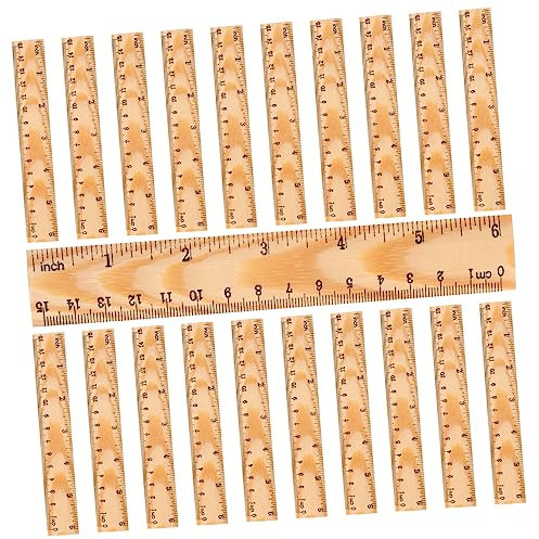 PHENOFICE 20stücke Holzlineale Für Junge Mädchen Mit Klaren Und Doppelten Skalen Practical Für Messungen Im Haushalt Büro Leicht Zu Verstauen Für Täglichen Gebrauch Geeignet