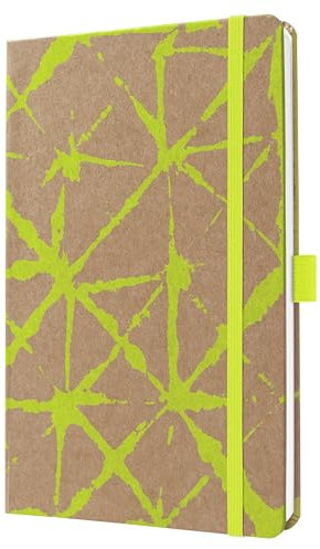 SIGEL J6801 Wochenkalender 2026 A5 neon-gelb, Hardcover aus Kraftpapier, Gummiband, Stiftschlaufe, 174 Seiten, vegan, Buchkalender, Terminplaner Taschenkalender Jolie