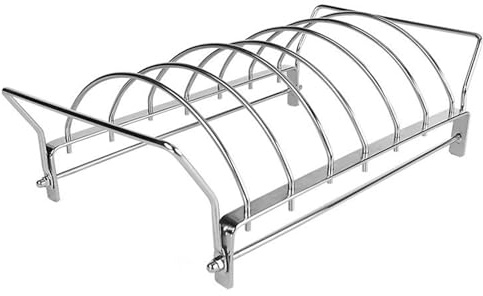 Bbq Rib Rack – Heavy Duty Roasting Stand, Rust Resistant Food Grade Design, Heat Circulating Holder Grill Smoker Cooking | Barbecue Tool for Pork Beef Chicken Ribs Outdoor Feast Preparation